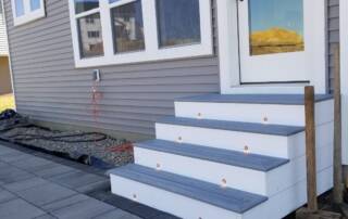 Composite Patio Stairs Delivered