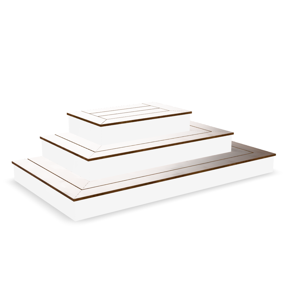 StairsDelivered Tri-Directional Steps — 3' × 4 Risers